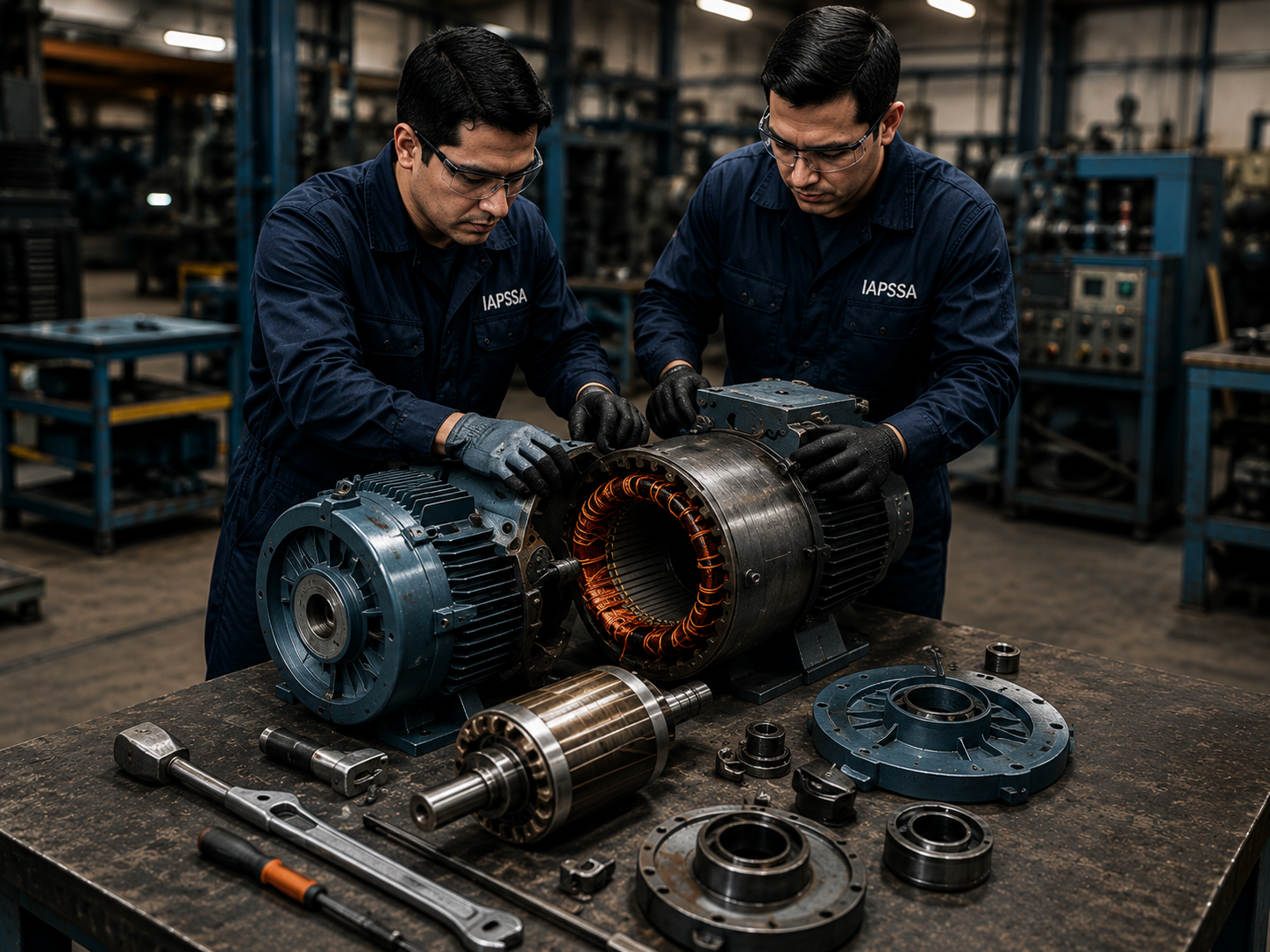 Inspeccion de motor industrial